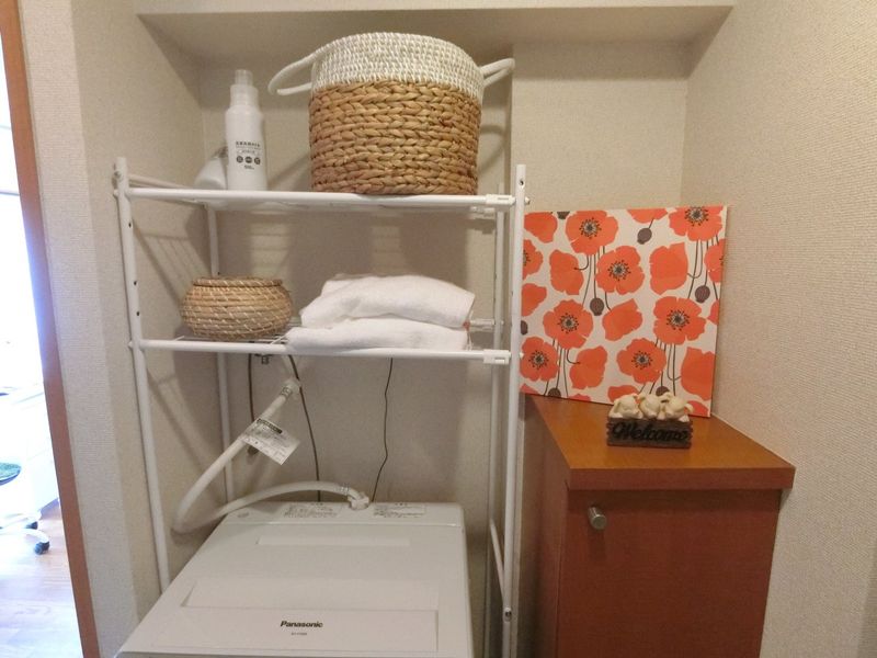 室内洗濯機置き場（全タイプ共通）※モデルルームです。家具家電以外の小物はございません。