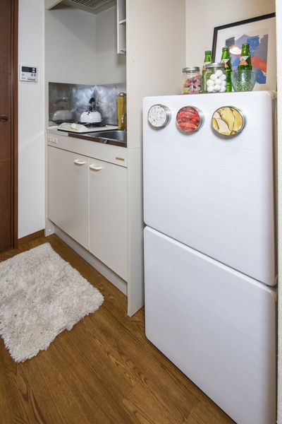 是有厨房(A型)设置的搁板的容易使用的小厨房。※没为样板房有小东西