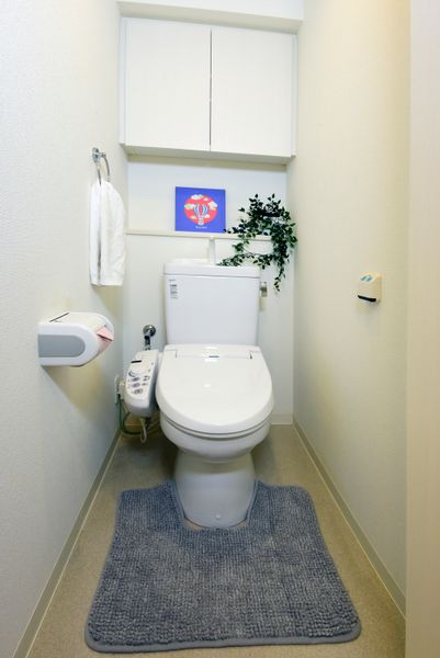 有厕所(在智能卫浴)(全类型共同)上部橱柜，为放进去而日用品便利！※没为样板房有小东西。