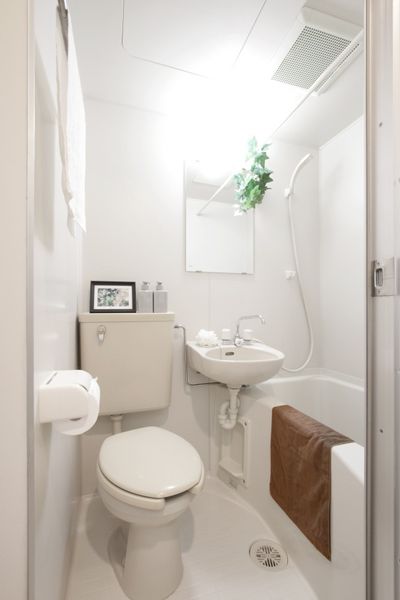 3点式独立卫浴(A，B型)※是样板房的照片。没有家具家电以外的小东西。